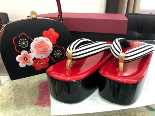 着物のバッグ、草履