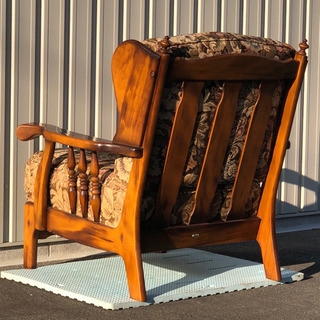 カリモク 1人掛けソファ 肘掛け アンティーク シングルソファの画像