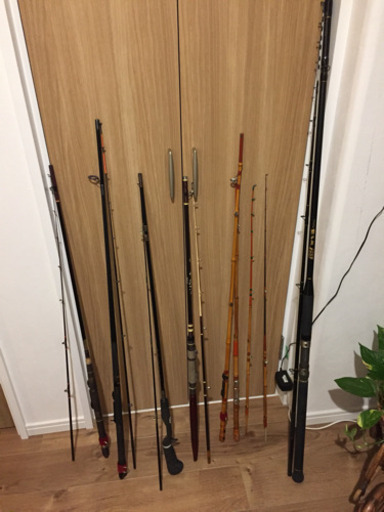 【釣り道具まとめ売り】竿6本、リール3個、道具箱他。。。