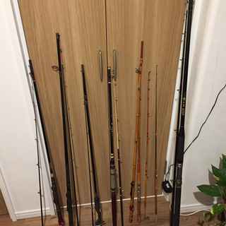釣り道具まとめ売り】竿6本、リール3個、道具箱他。。。