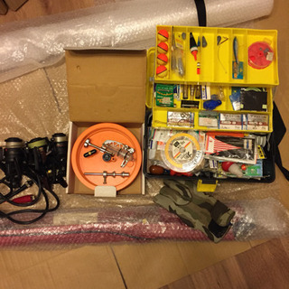 釣り道具まとめ売り】竿6本、リール3個、道具箱他。。。