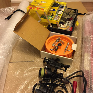 釣り道具まとめ売り】竿6本、リール3個、道具箱他。。。