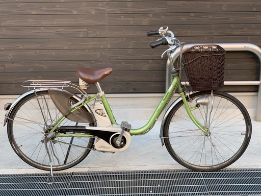 地域限定　パナソニック　ビビ　DX　新基準　子供乗せ　黄緑　アシスタ　ナチュラ　神戸市　電動自転車