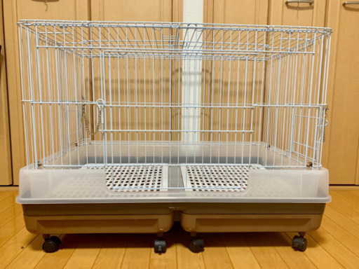 マルカン うさぎのカンタンおそうじケージ ワイドB
