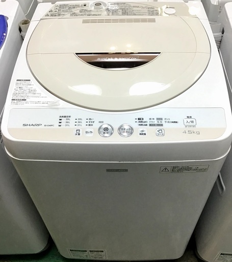 【送料無料・設置無料サービス有り】洗濯機 SHARP ES-G45PC-C 中古