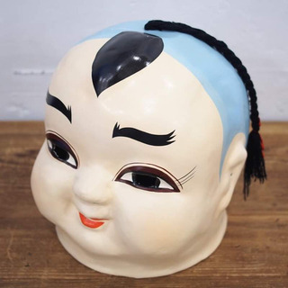 値下げ横浜チャイナ街かぶり面　男の子女の子2体セットで