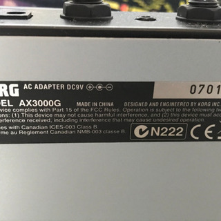 KORG コルグ モデリング・マルチ・エフェクター Tone Works AX3000G-BKの画像