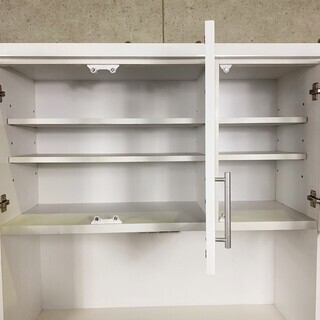 K2*3 美品★食器棚 キッチンボード ホワイト 棚 キッチンキャビネット の画像