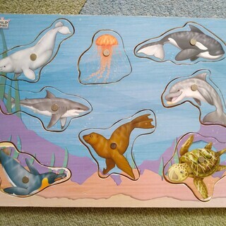 魚の木製パズル