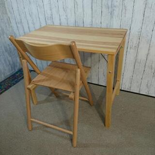 無印良品 折りたたみデスク 天然木 パイン材 無印良品 折りたた...