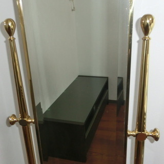 ★洋風　オシャレな姿見　大型ミラー　中古品の画像