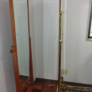 ★洋風　オシャレな姿見　大型ミラー　中古品の画像