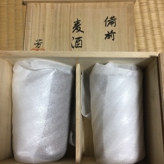 備前焼 ペア ビアグラスの画像