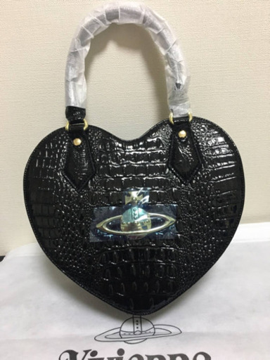 【☆正規品☆ ヴィヴィアンウエストウッド　バッグ　クロコ　ハート型　ブラック