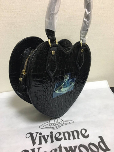 【☆正規品☆ ヴィヴィアンウエストウッド　バッグ　クロコ　ハート型　ブラック