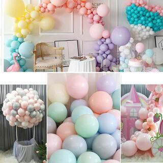 ☆新品☆風船・100個入り・10インチ・可愛い・マカロン色の画像