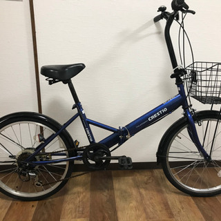 CRESTIO クレスティオ 6速 20インチ 折畳み自転車 前カゴ付き