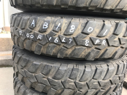 ジムニーなどに　タイヤダンロップ　MTタイヤ　グラントレック　7.00R16