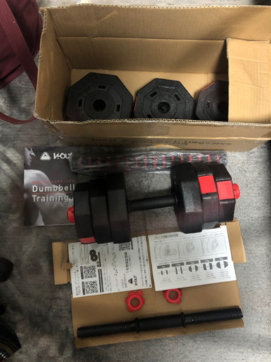 Wout 新品　バーベルにもなるダンベル　可変式　2個セット　10kg×2 