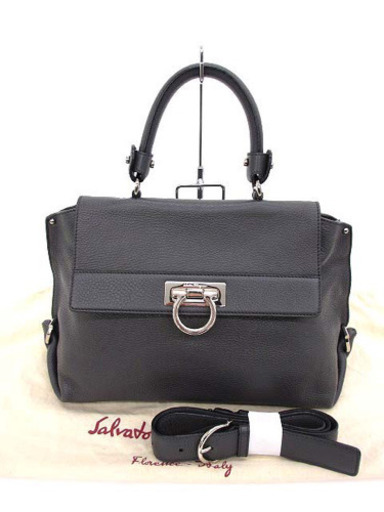 美品 フェラガモ ソフィア 2way ショルダーバッグ シルバー金具