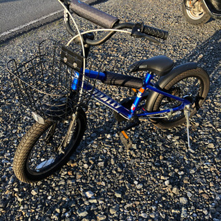 子供用自転車16インチ、ブルー