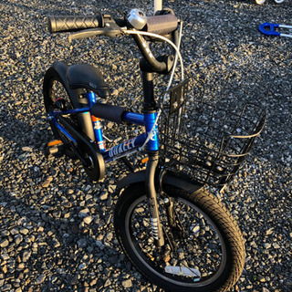 子供用自転車16インチ、ブルーの画像