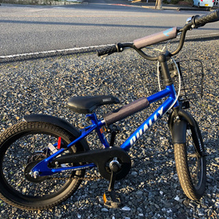 子供用自転車16インチ、ブルーの画像