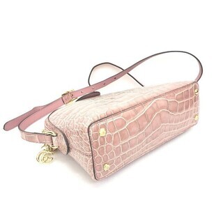 ☆美品☆ GUCCI グッチ　限定品　クロコ　ピンク　ショルダーバッグ　499621　希少 プレゼントにもの画像