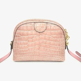 ☆美品☆ GUCCI グッチ　限定品　クロコ　ピンク　ショルダーバッグ　499621　希少 プレゼントにもの画像