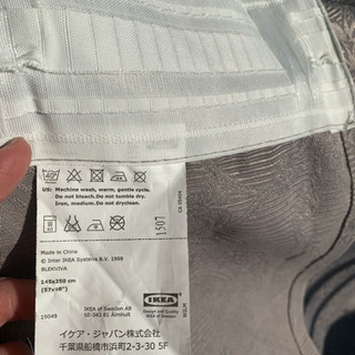 ★無料★IKEAカーテン★BLEKVIVA★グレー花柄の画像