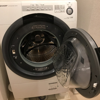 シャープドラム式洗濯機ES-S7C-WR 洗濯・脱水容量7㎏/乾燥容量3.5kgの画像