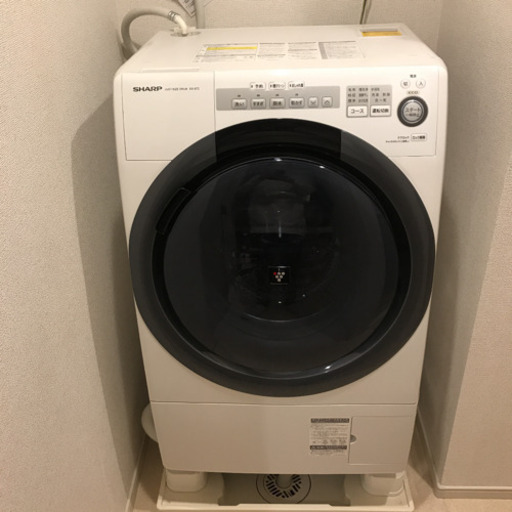 ES-S7C 設置料金　ほくよう シャープドラム式洗濯機ES-S7C-WR 洗濯・脱水容量7㎏/乾燥容量