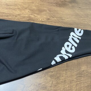 supreme/シュプリーム/スエットパンツ/ウエストゴム/ブラックの画像