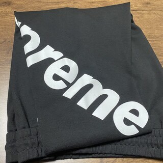supreme/シュプリーム/スエットパンツ/ウエストゴム/ブラックの画像
