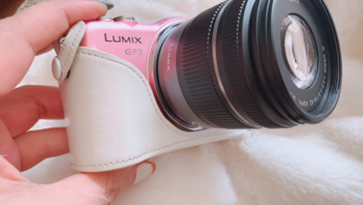 【最終値下げ！！】小さな一眼レフ 女性向け Lumix GF3 可愛いピンク色 セット 一式 安心のバッテリー2つ！！