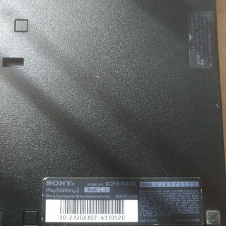 プレステ2本体セットとソフト2枚　AVケーブル損、他美品の画像