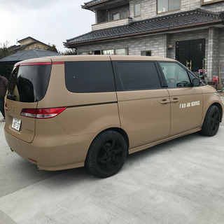 宮城県仙台市❗️ホンダ エリシオン 平成16年 デザートカラー 本革電動シート 3000cc ミリタリーの画像