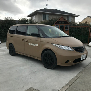 宮城県仙台市❗️ホンダ エリシオン 平成16年 デザートカラー 本革電動シート 3000cc ミリタリーの画像