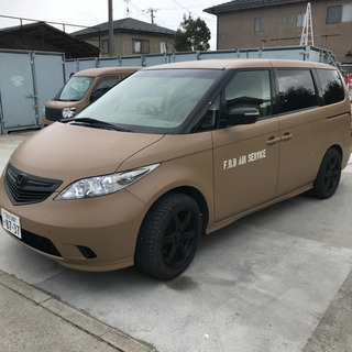 宮城県仙台市❗️ホンダ エリシオン 平成16年 デザートカラー 本革電動シート 3000cc ミリタリーの画像
