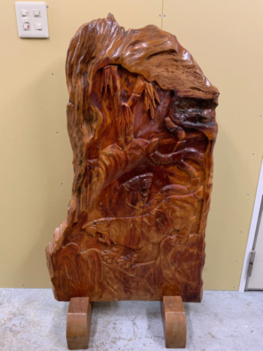 豪華！購入30万円！木彫り衝立 虎 骨董品 美術品 置物