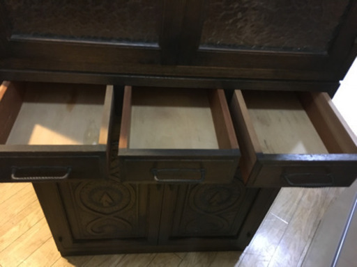 2/23 値下げ! アンティーク 古家具 2面食器棚　レトロ　オシャレ