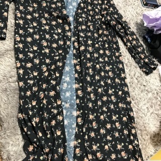 黒小花　長袖　はおり