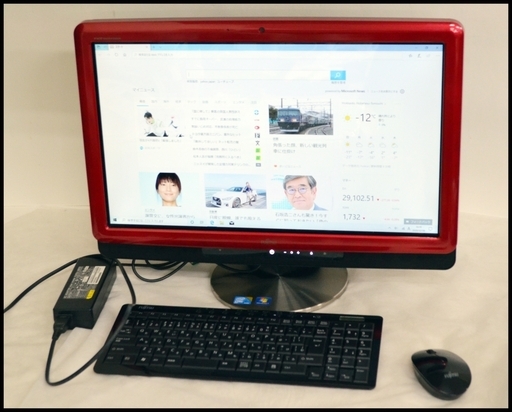 中古PC 富士通 FMV 20インチ 一体型パソコン Core 2 Duo/4GB/1TB/Windows 10 タッチパネル