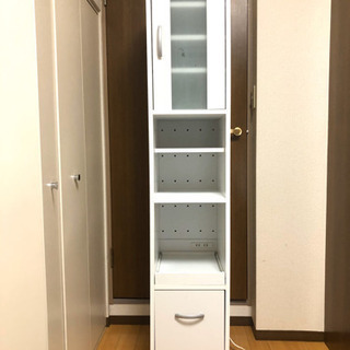 【取引中】食器棚 すきま収納 ホワイト 一人暮らしにおすすめ！