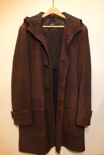 【美品】レザー　ダッフルコート
