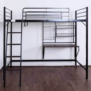 ニトリで購入したロフトベッド（黒）の画像