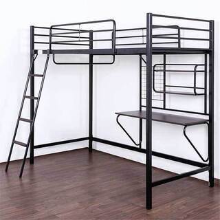ニトリで購入したロフトベッド（黒）の画像
