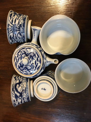 九谷焼　お茶セット　龍の絵
