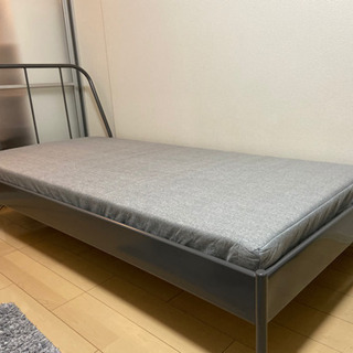 <取引先決定>シングルベッド　パイプベッド　マットレス付