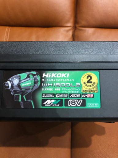 ☆新品 日立 ＨＩＫＯＫＩ  １８Ｖ コードレスインパクトドライバー  WH18DDL2 2LXPK アグレッシブグリーン
